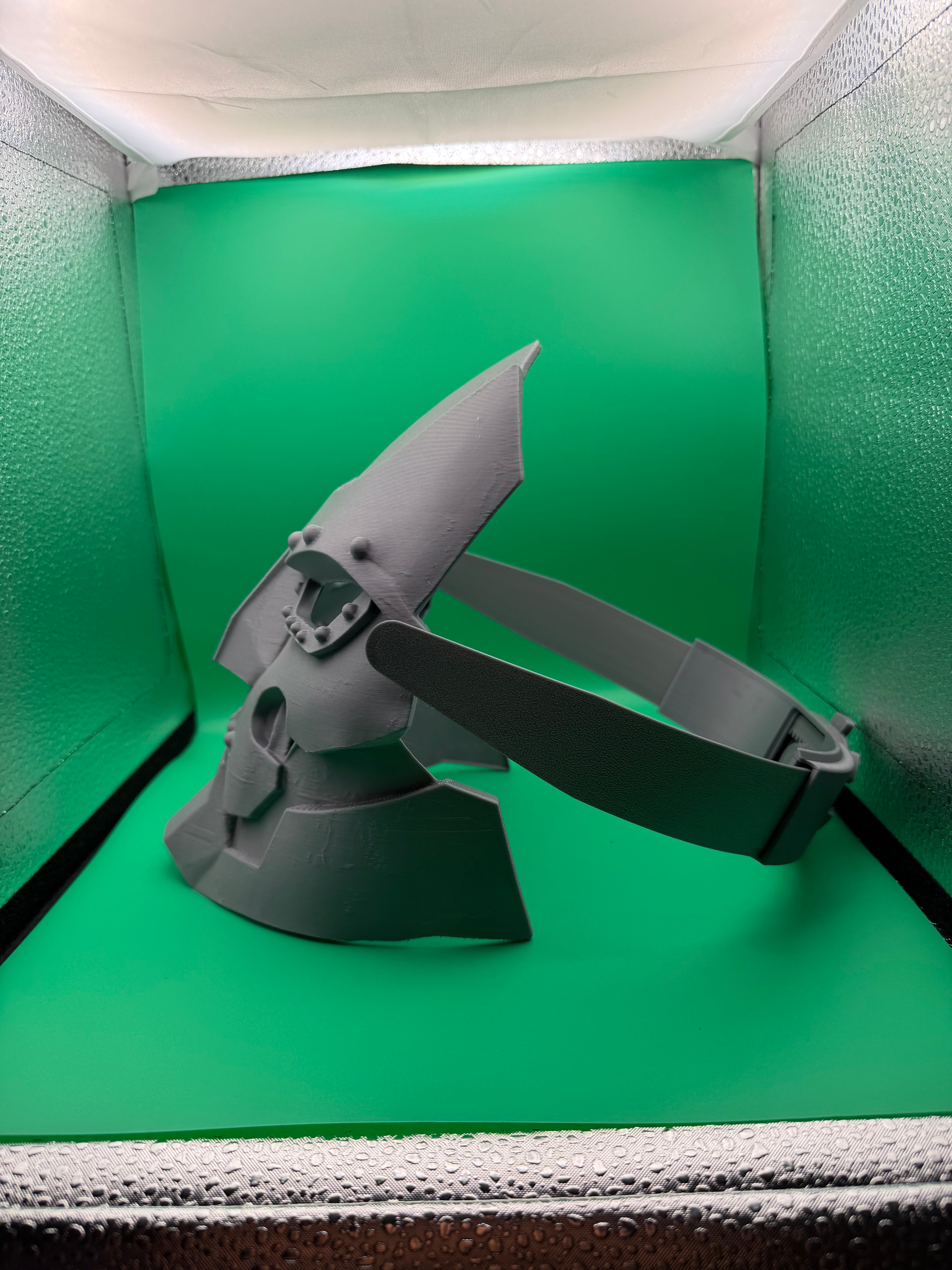 3D Printed Dr. Doom Mask – Wearable Marvel Villain Cosplay Helmet with Adjustable Strap | Comic Book Armor Prop