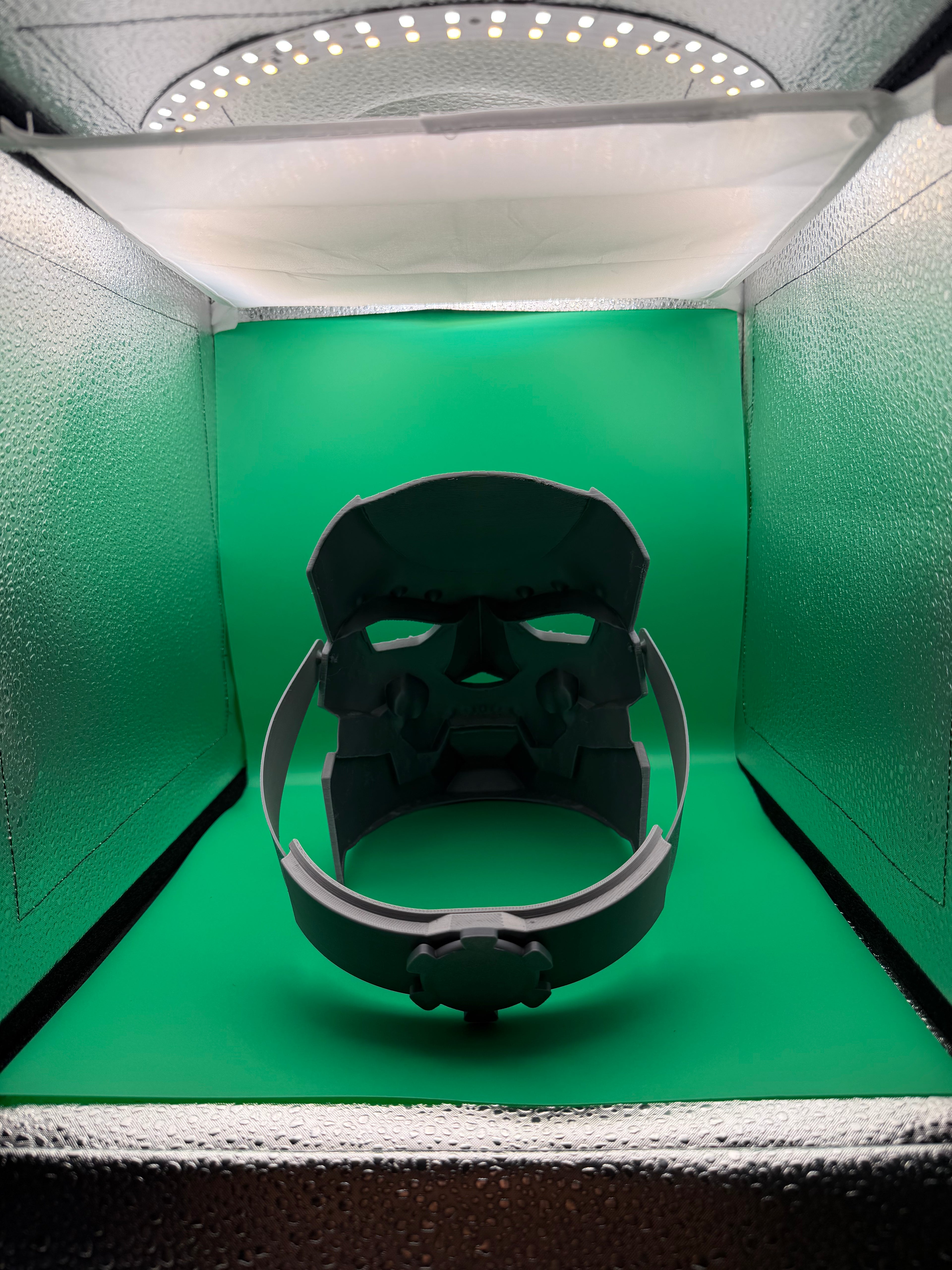 3D Printed Dr. Doom Mask – Wearable Marvel Villain Cosplay Helmet with Adjustable Strap | Comic Book Armor Prop