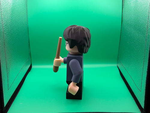3D Printed Big Brick Harry Potter Figure – Wizard Collectible Toy | Block-Style Character Display | Fan Gift