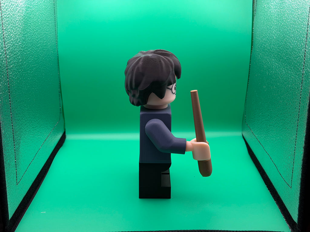 3D Printed Big Brick Harry Potter Figure – Wizard Collectible Toy | Block-Style Character Display | Fan Gift