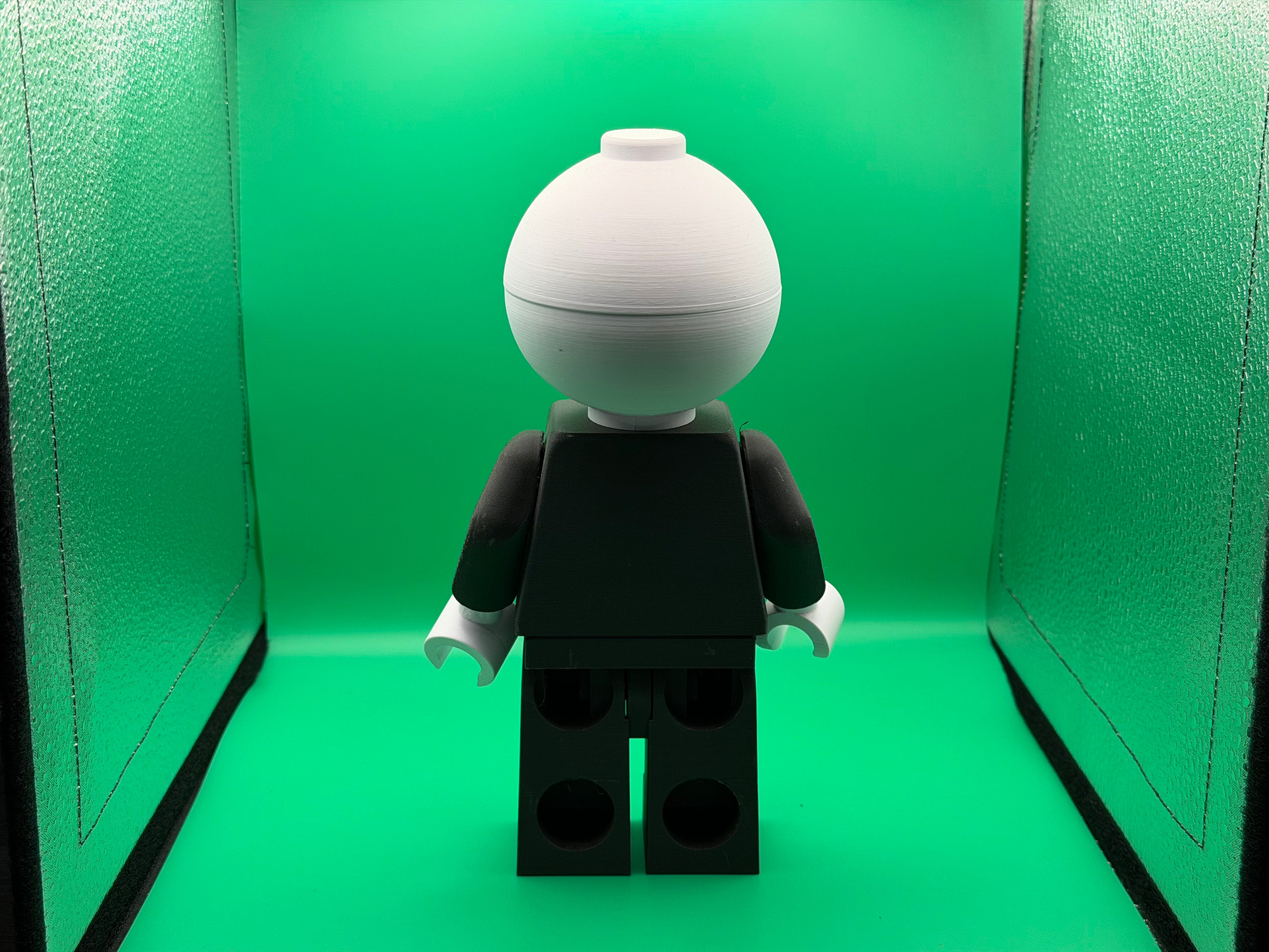 3D Printed Big Brick Jack Skellington Figure – Nightmare Before Christmas Inspired Collectible | Block-Style Pumpkin King Display