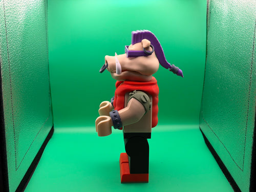 3D Printed Big Brick Bebop Figure – TMNT Inspired Villain Collectible | Block-Style Cartoon Character Display | Fan Gift