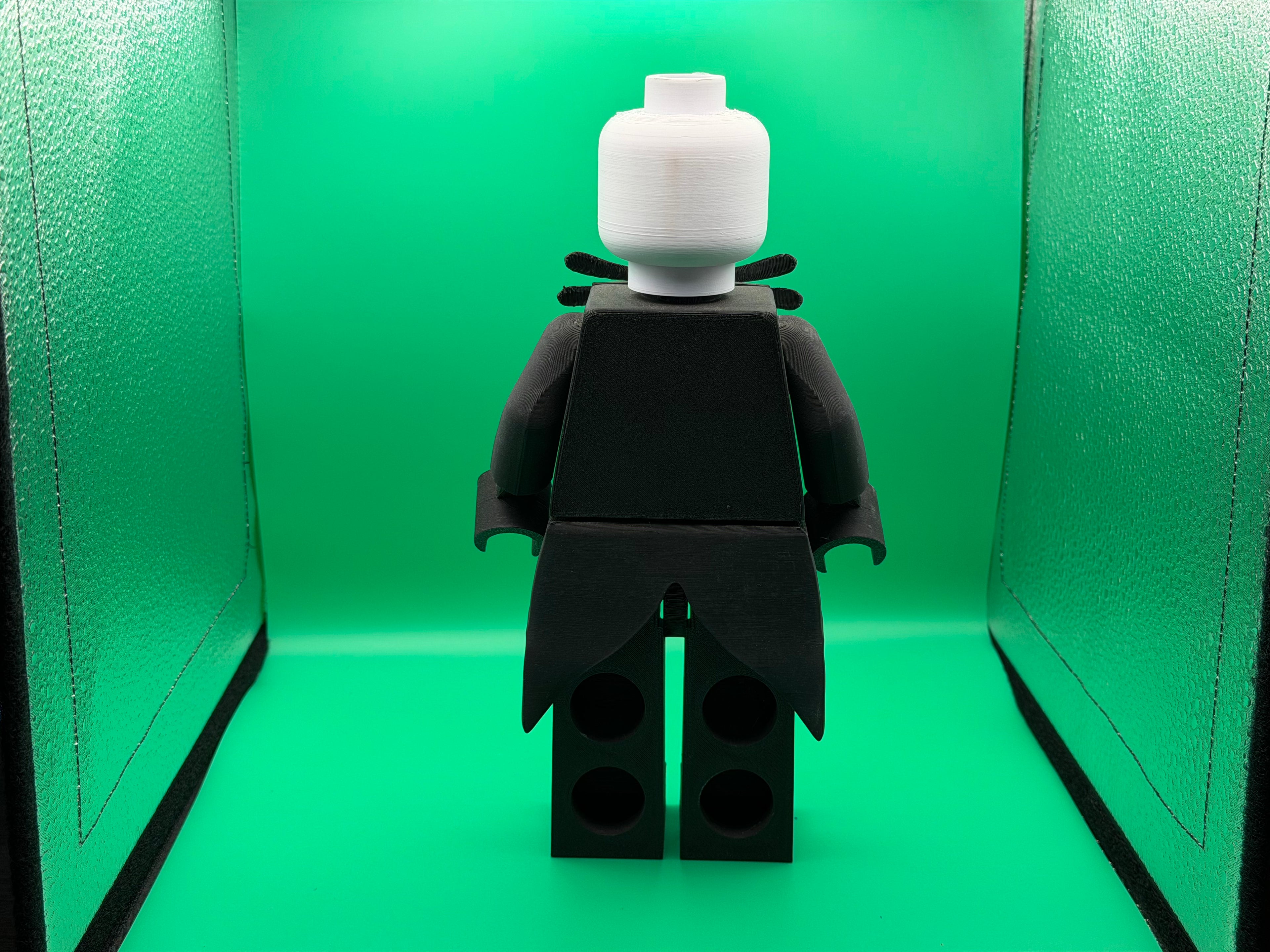 3D Printed Big Brick Jack Skellington Figure – Nightmare Before Christmas Inspired Collectible | Block-Style Pumpkin King Display