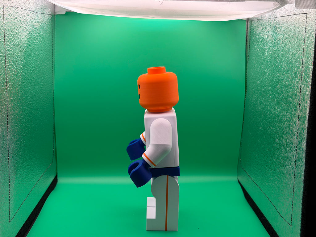 3D Printed Big Brick Houston Astros Fan Figure – Baseball Team Inspired Collectible | Block-Style Sports Display | Astros Gift