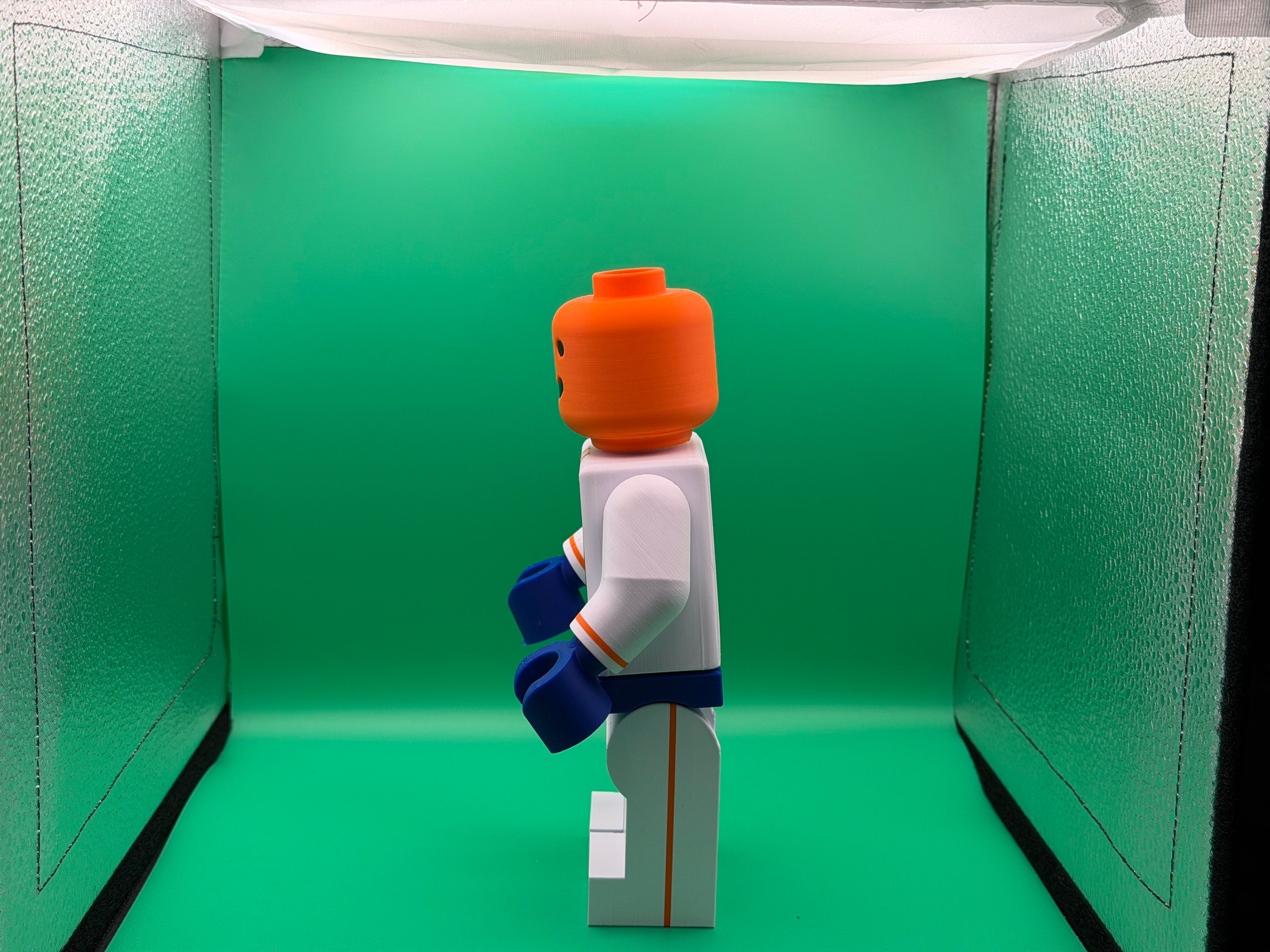 3D Printed Big Brick Houston Astros Fan Figure – Baseball Team Inspired Collectible | Block-Style Sports Display | Astros Gift