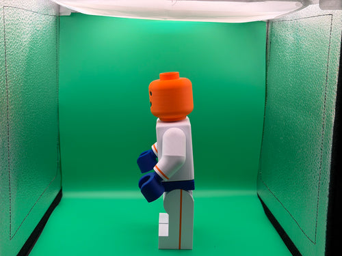 3D Printed Big Brick Houston Astros Fan Figure – Baseball Team Inspired Collectible | Block-Style Sports Display | Astros Gift