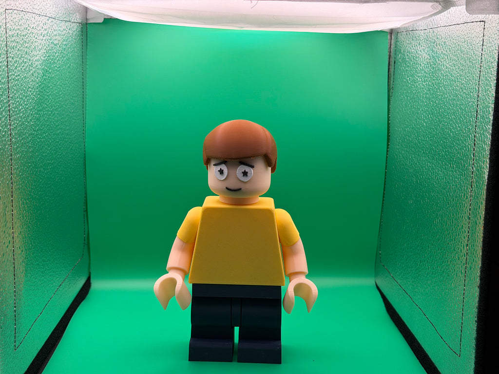3D Printed Big Brick Morty Figure – Rick and Morty Inspired Collectible | Block-Style Cartoon Character Display | Fan Gift