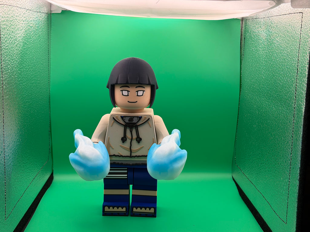 3D Printed Big Brick Hinata Figure – Naruto Inspired Anime Collectible | Block-Style Ninja Character Display | Fan Gift
