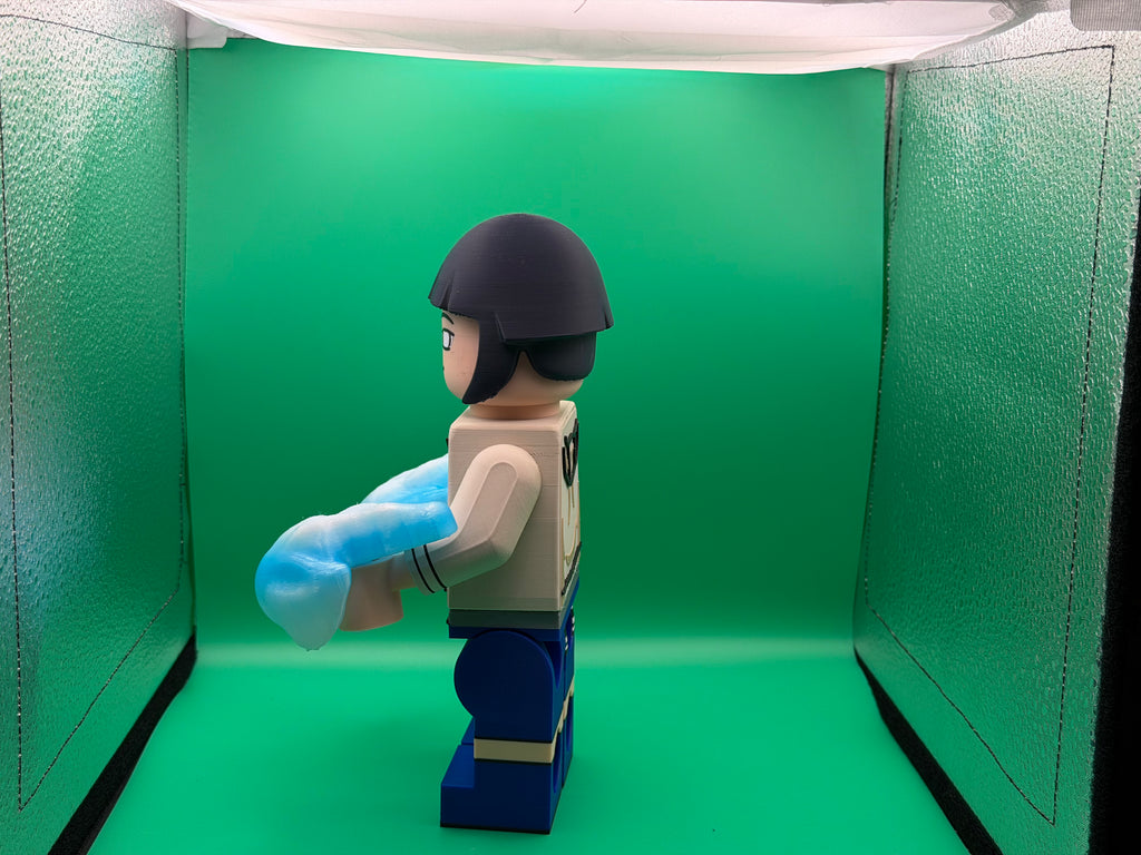 3D Printed Big Brick Hinata Figure – Naruto Inspired Anime Collectible | Block-Style Ninja Character Display | Fan Gift