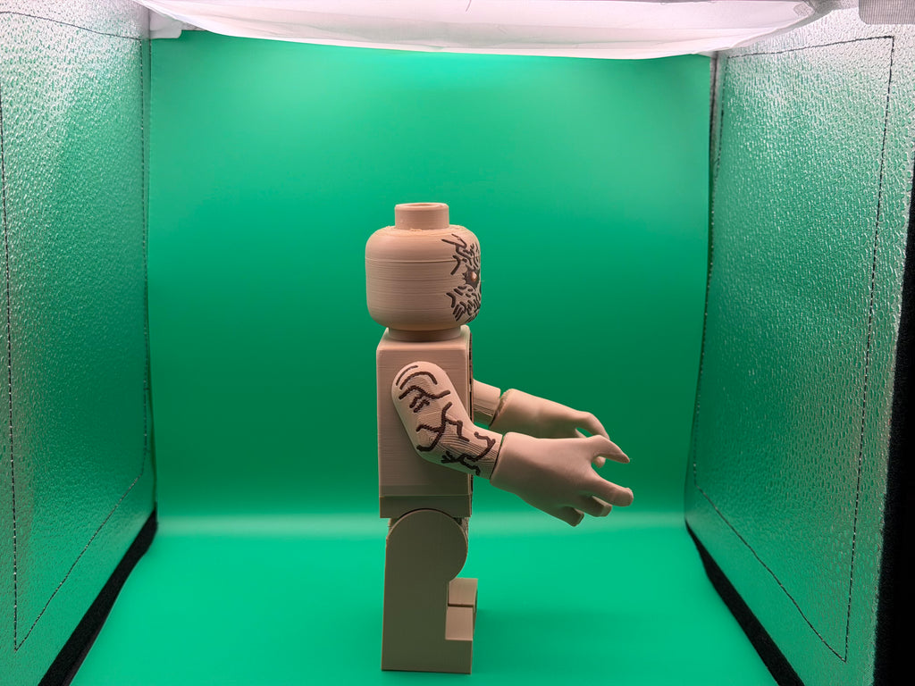 3D Printed Big Brick Vecna Figure – Stranger Things Inspired Villain Collectible | Block-Style Horror Character Display