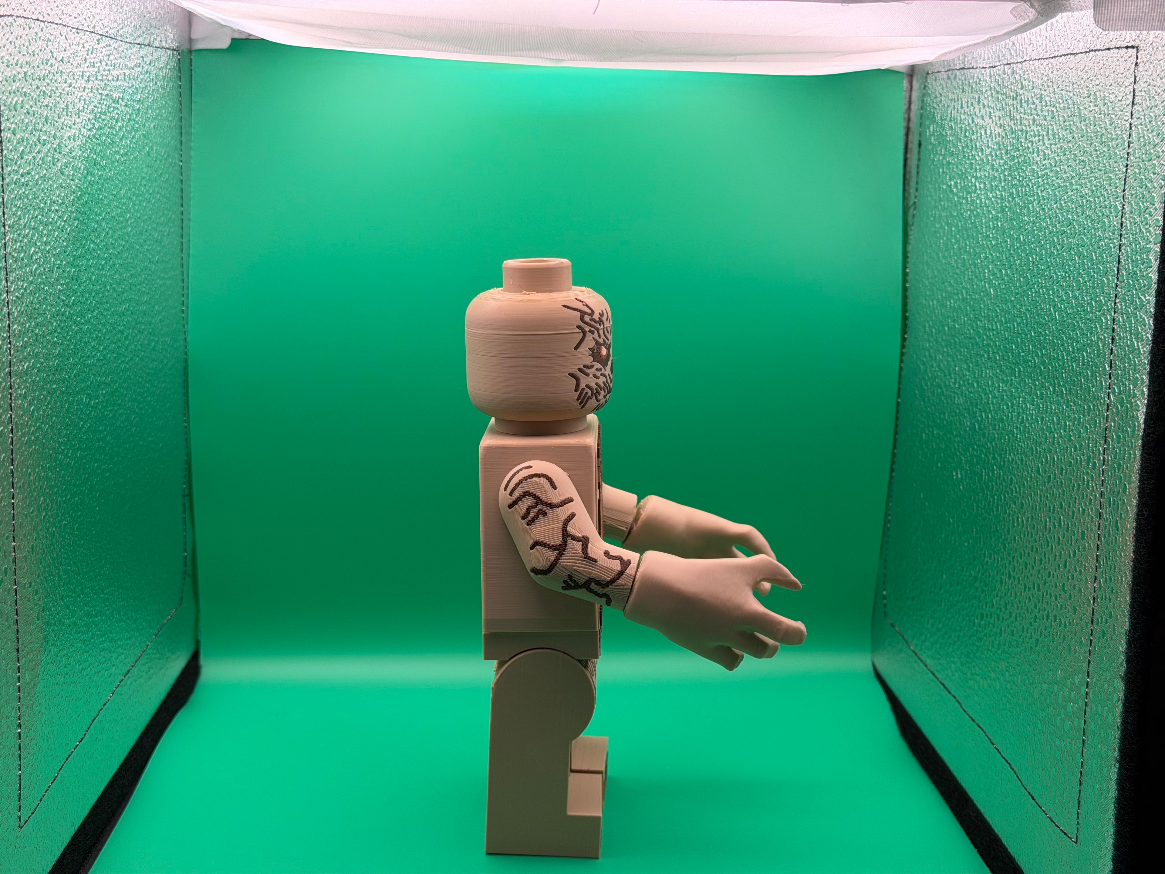 3D Printed Big Brick Vecna Figure – Stranger Things Inspired Villain Collectible | Block-Style Horror Character Display