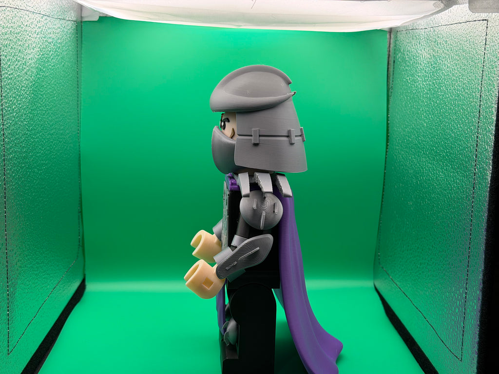 3D Printed Big Brick Shredder Figure – TMNT Inspired Villain Collectible | Block-Style Ninja Leader Display | Fan Gift