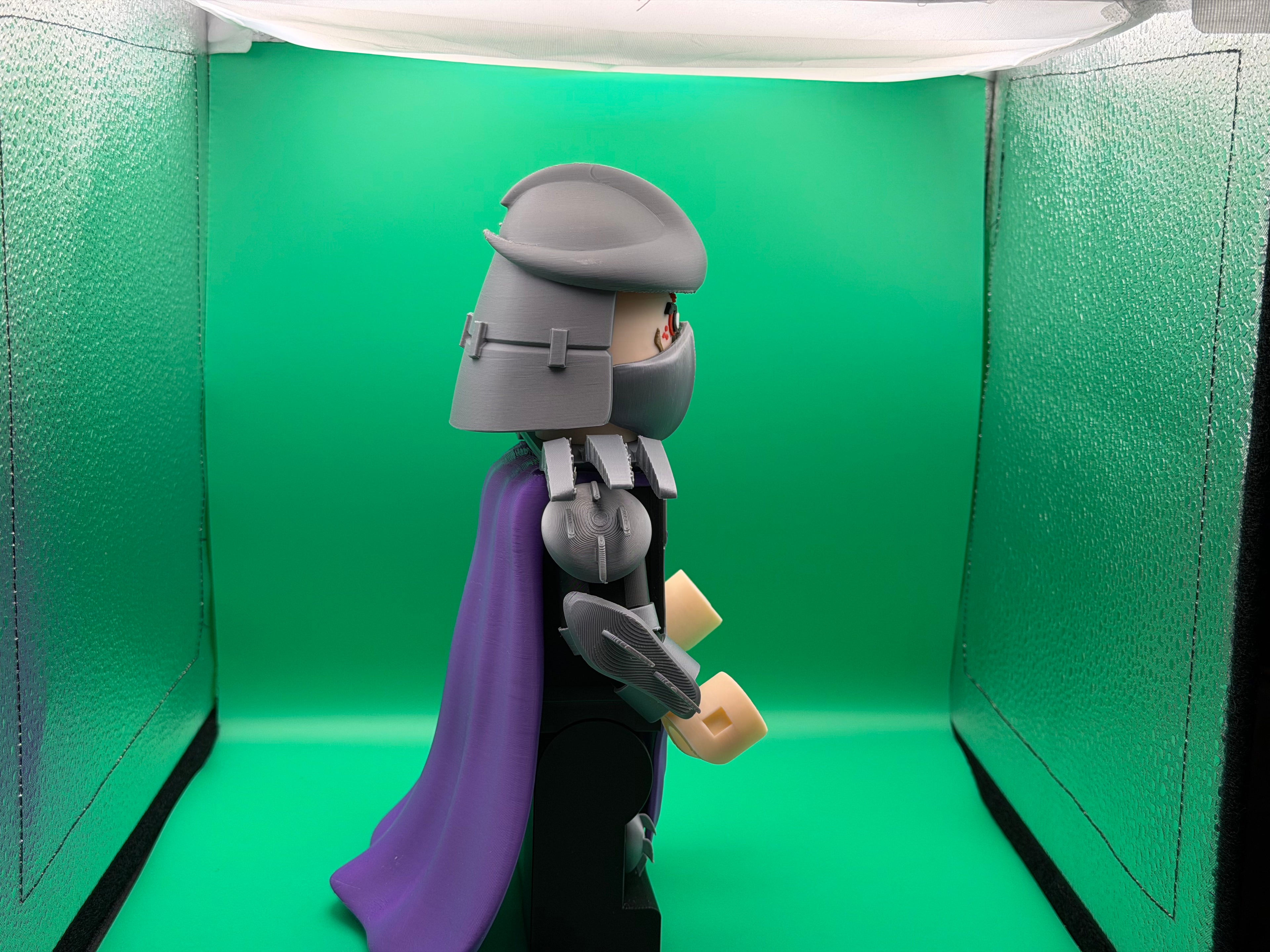 3D Printed Big Brick Shredder Figure – TMNT Inspired Villain Collectible | Block-Style Ninja Leader Display | Fan Gift