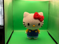 3D Printed Crocheted Hello Kitty Figure – Cute Cartoon Character Collectible Display Piece 🎀🐱