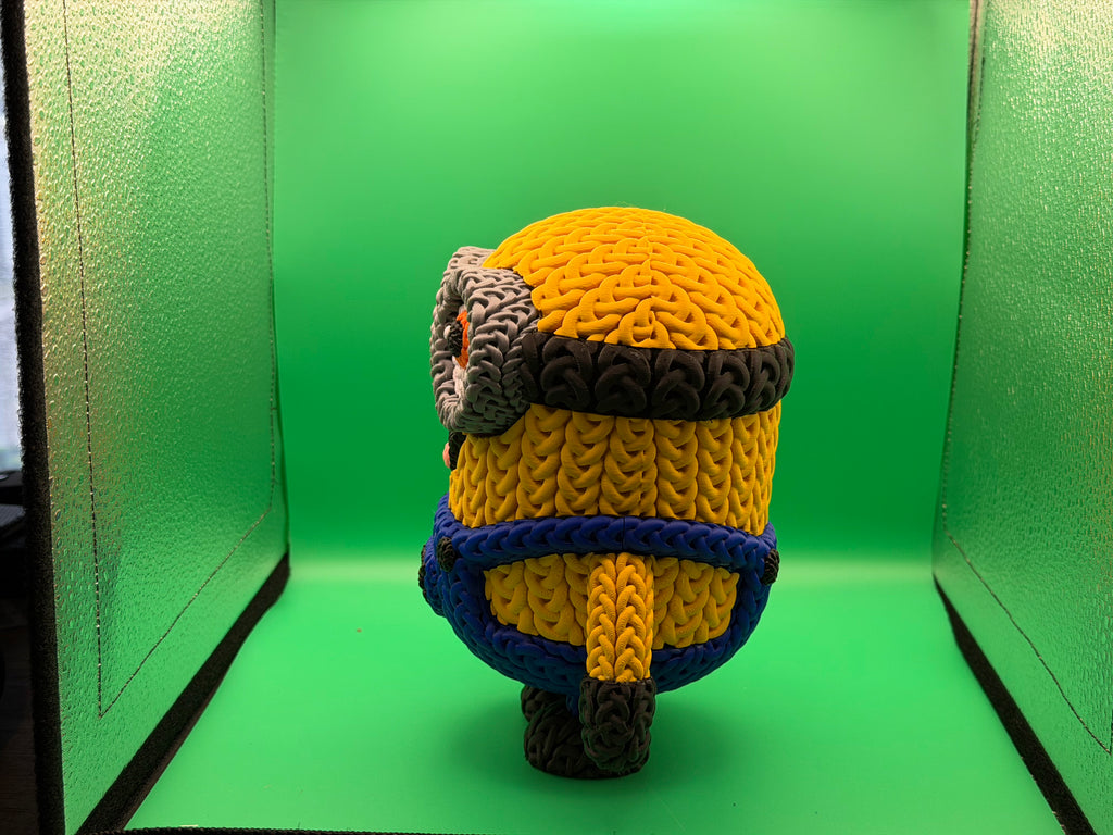 3D Printed Crocheted Bob Minion Figure – Cute Two-Eyed Minion Collectible Display Piece 💛🧸