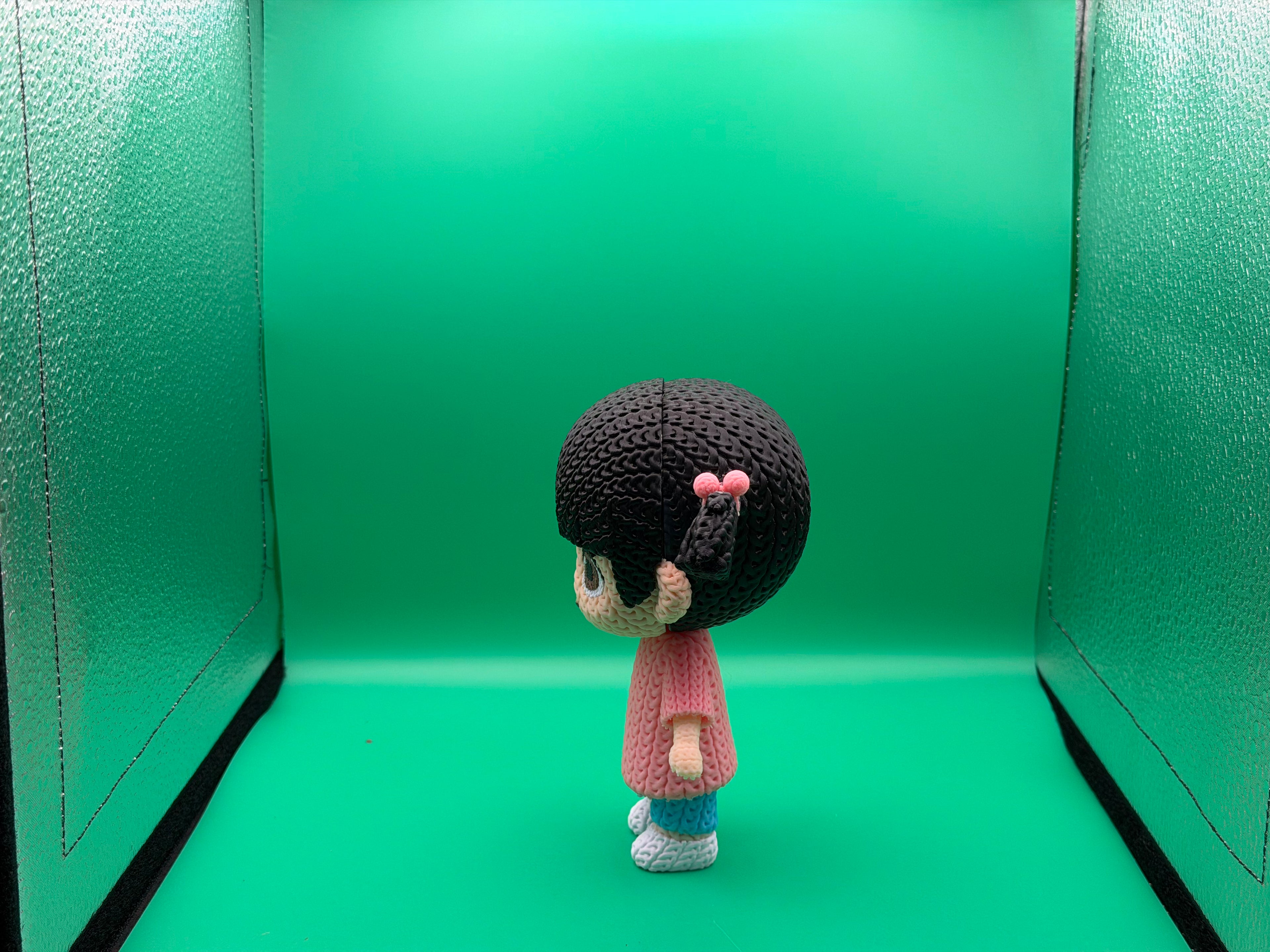 3D Printed Crocheted Boo Figure – Cute Little Monster Movie Character Collectible Display Piece 👧💜
