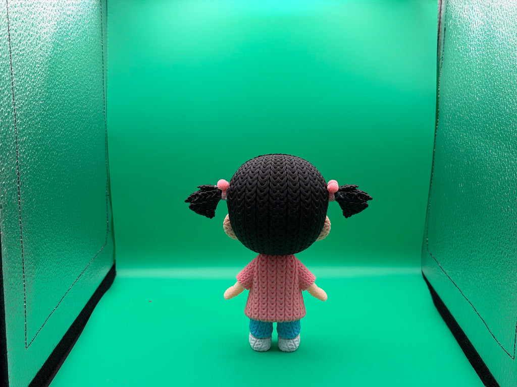3D Printed Crocheted Boo Figure – Cute Little Monster Movie Character Collectible Display Piece 👧💜