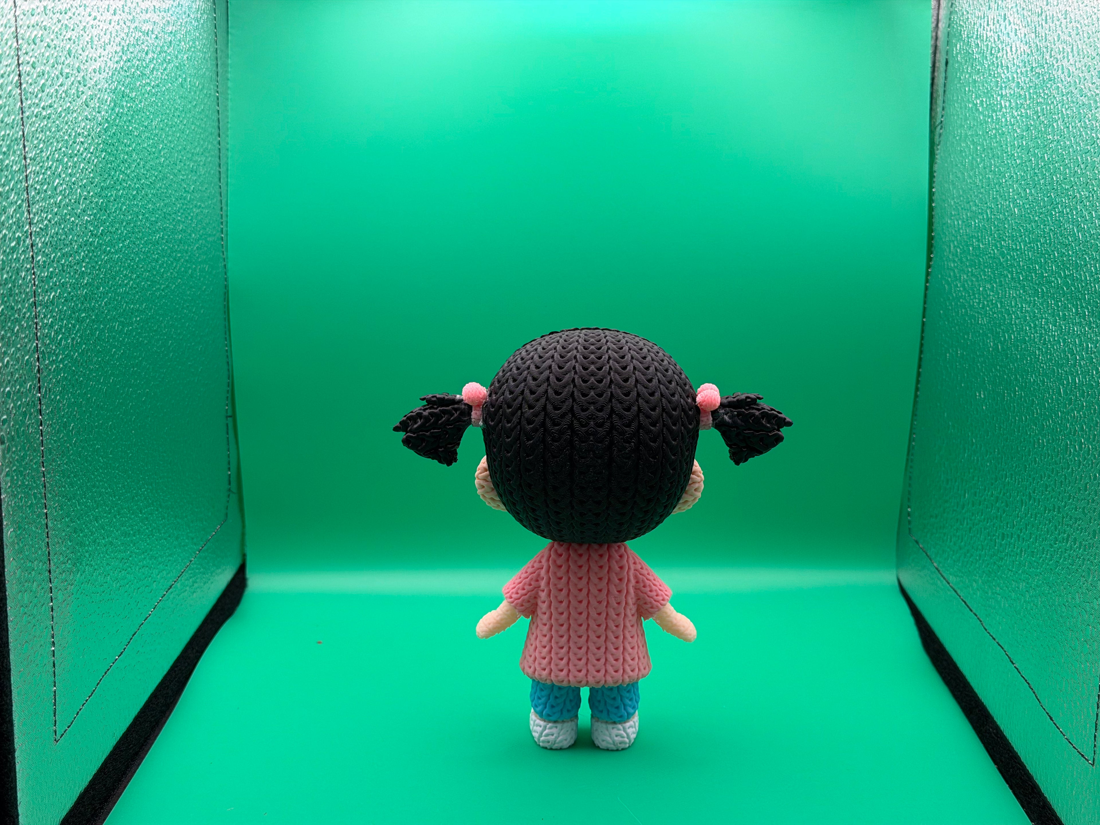 3D Printed Crocheted Boo Figure – Cute Little Monster Movie Character Collectible Display Piece 👧💜