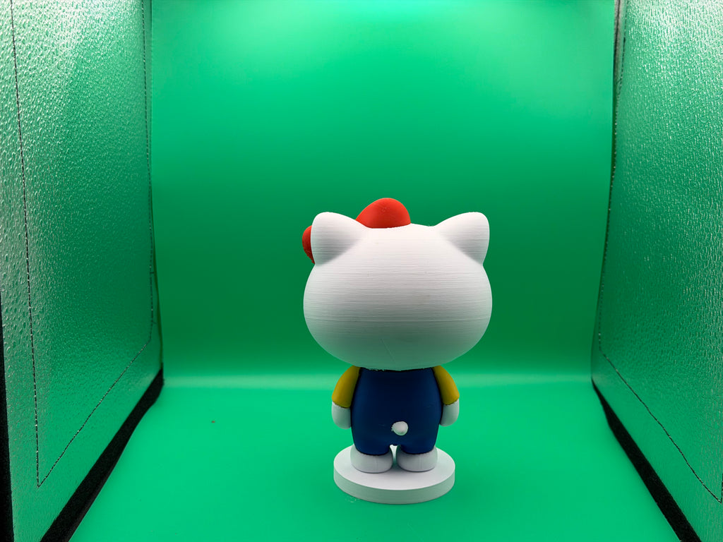 3D Printed Hello Kitty Figure with Stand – Cute Cartoon Character Collectible Display Piece 🎀🐱