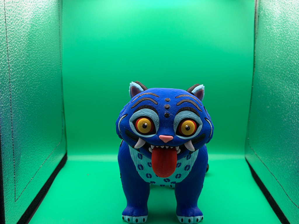 3D Printed Derpy Tiger Figure – Cute Funny Animal Collectible Display Piece 🐯😄
