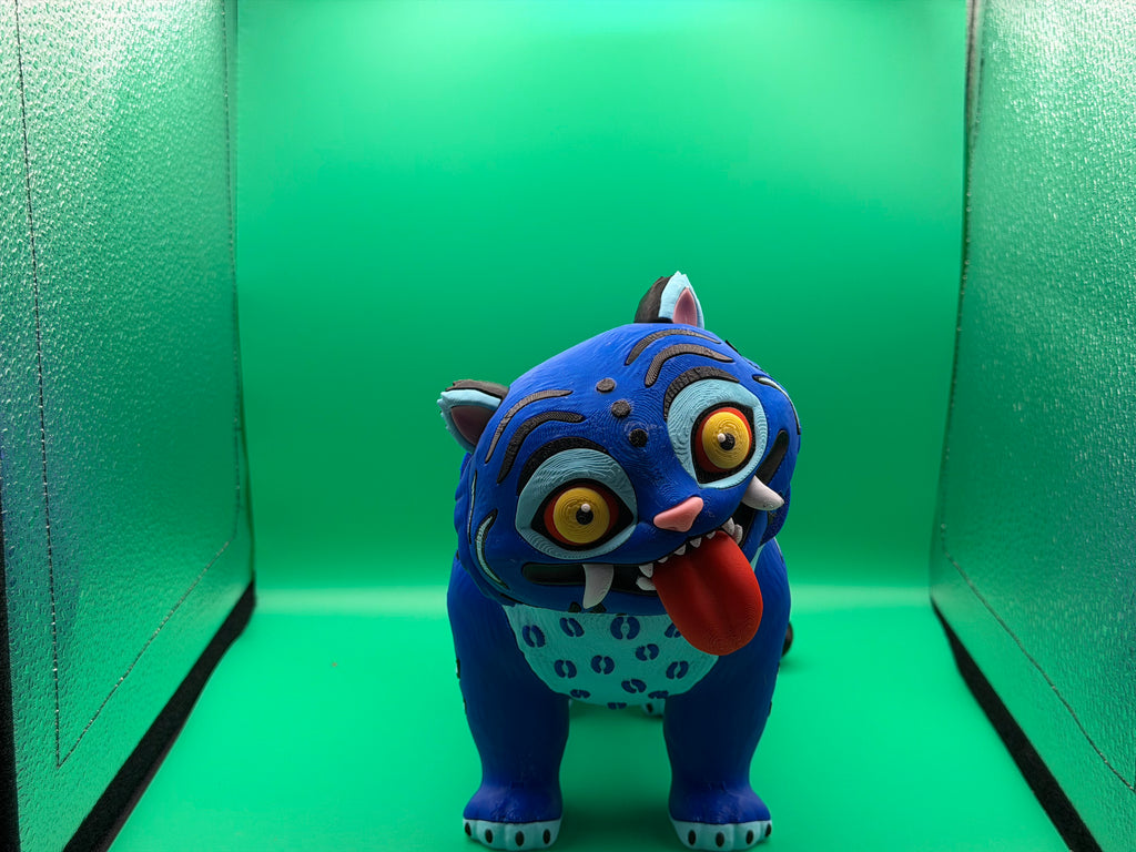 3D Printed Derpy Tiger Figure – Cute Funny Animal Collectible Display Piece 🐯😄