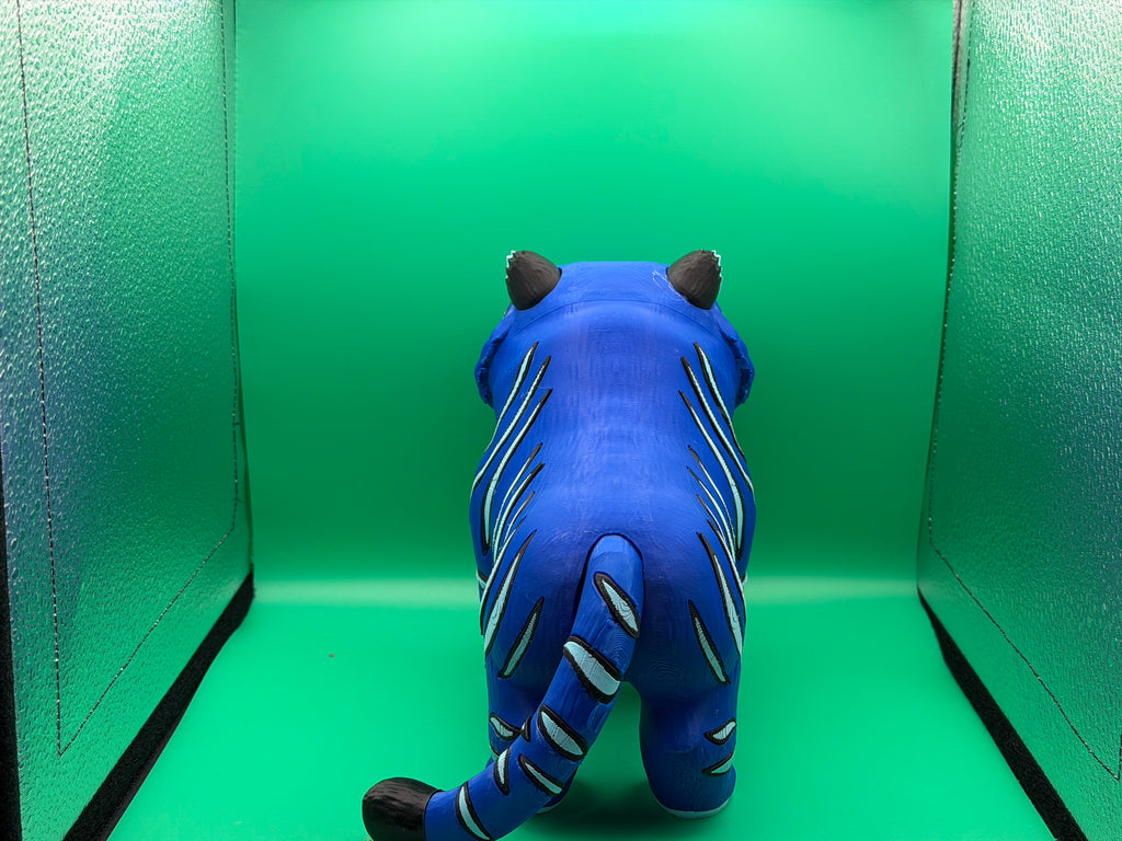 3D Printed Derpy Tiger Figure – Cute Funny Animal Collectible Display Piece 🐯😄