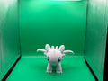 3D Printed Crocheted Light Fury Dragon Figure – Cute White Dragon Collectible Display Piece 🤍🐉