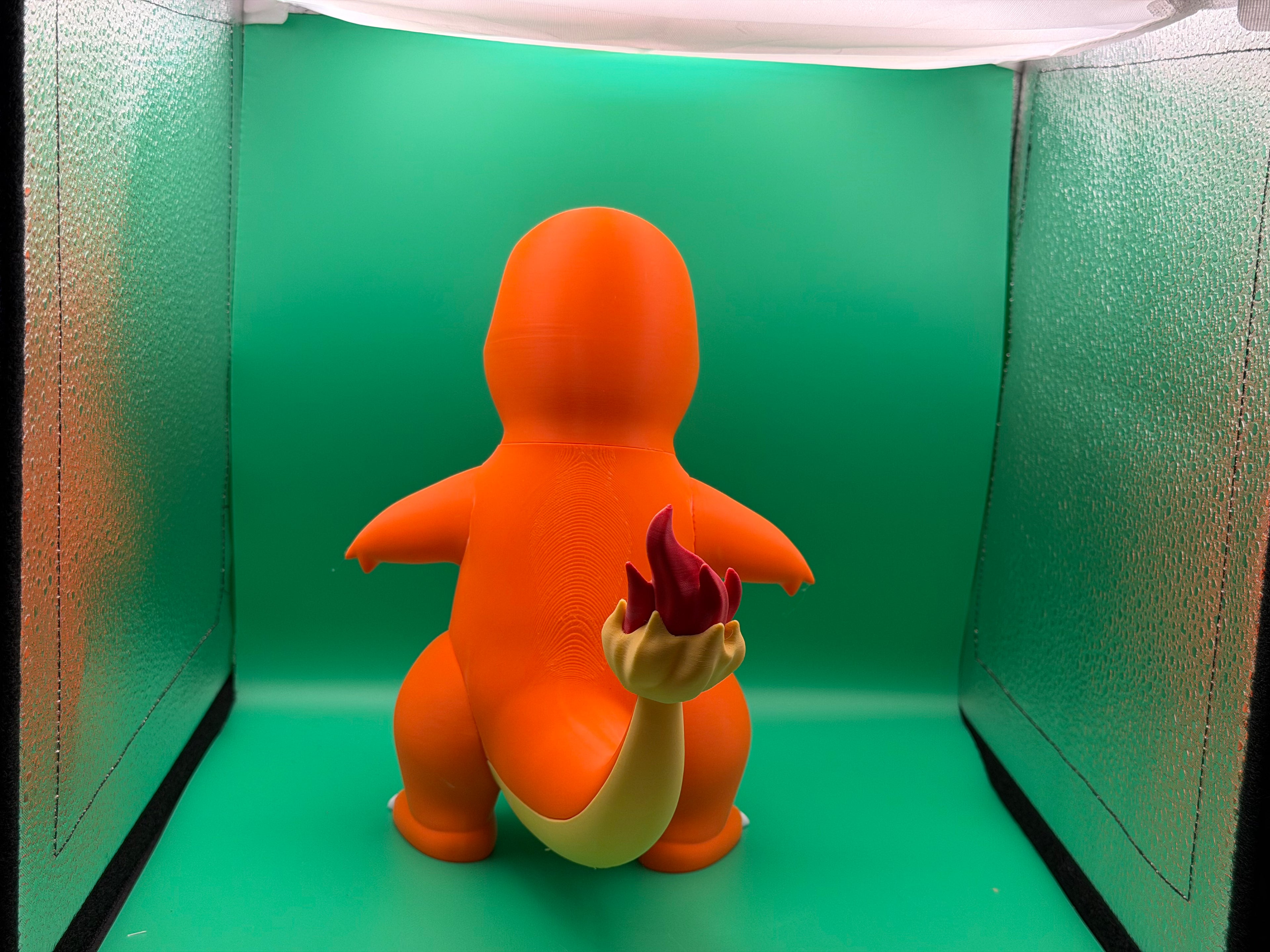 3D Printed Charmander Figure – Fire Lizard Character Collectible, Pokémon-Inspired Desk Display, Unique Gift for Fans