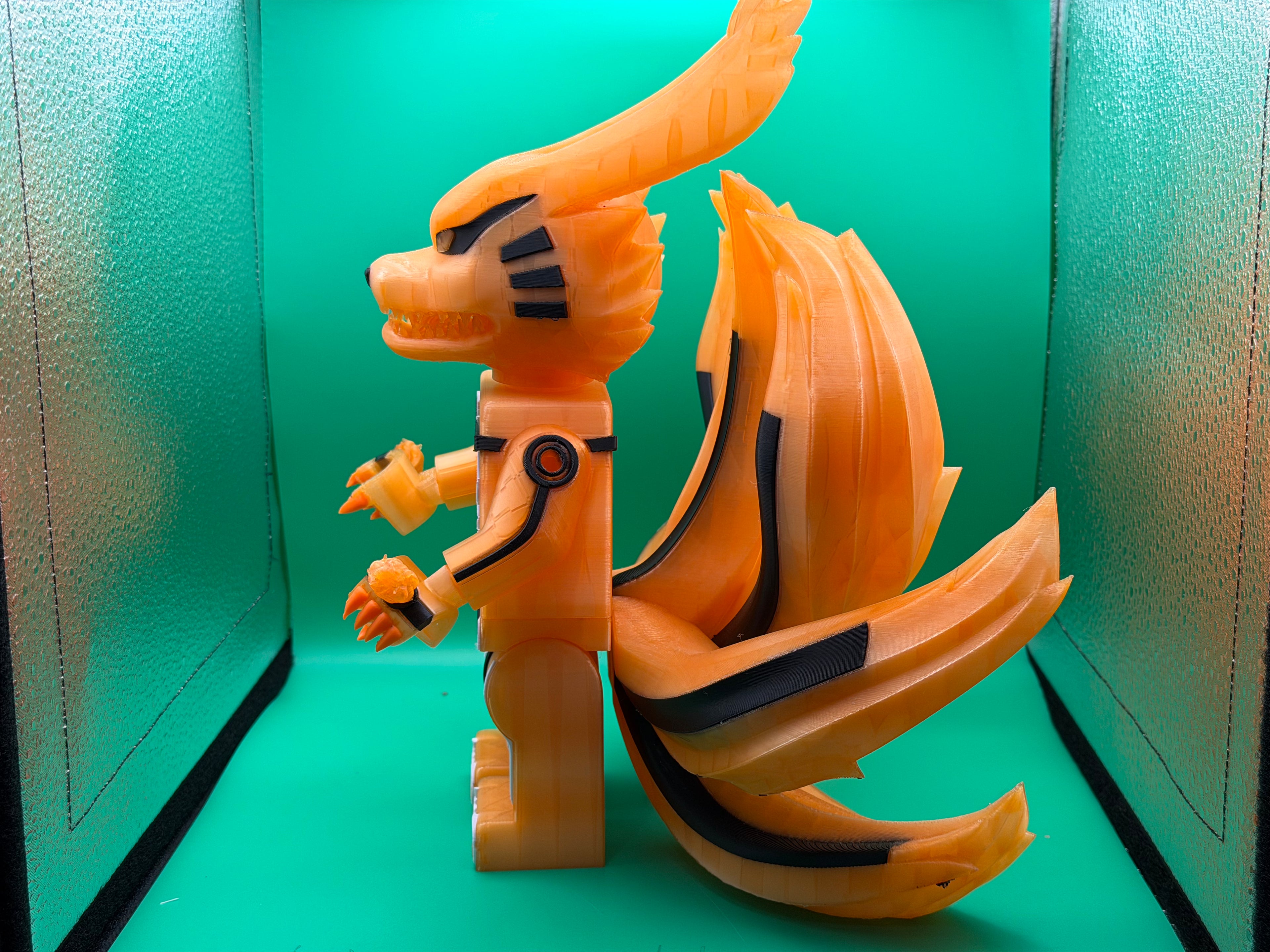 3D‑Printed Kurama Big Brick – Custom Nine‑Tails Collectible