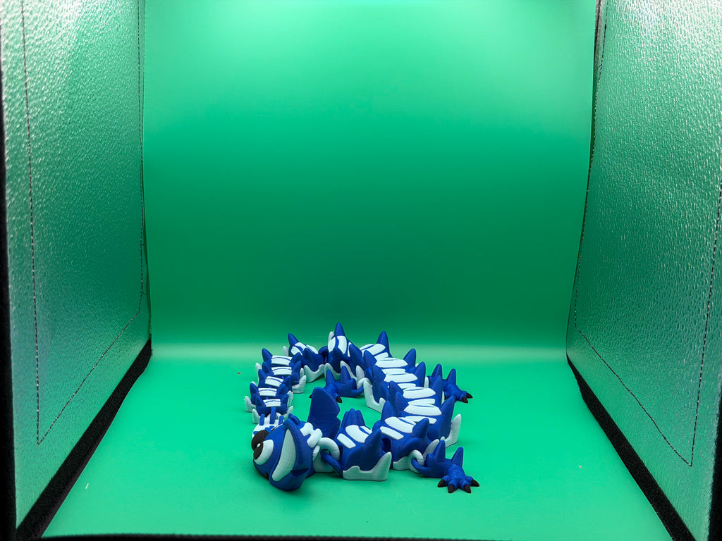 Articulated Stitch-Inspired Dragon – 3D Printed Flexible Cute Alien Dragon Collectible Display Piece 💙🐉