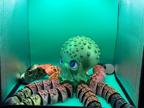 3D Printed Articulated Octopus – Flexible Fidget Toy, Poseable Sea Creature Desk Toy, Fun Gift for Kids and Adults