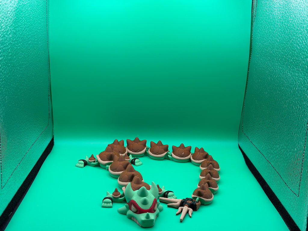 Articulated Raphael-Inspired Ninja Turtle Dragon – 3D Printed Flexible Warrior Dragon Collectible Display Piece 🐢🐉