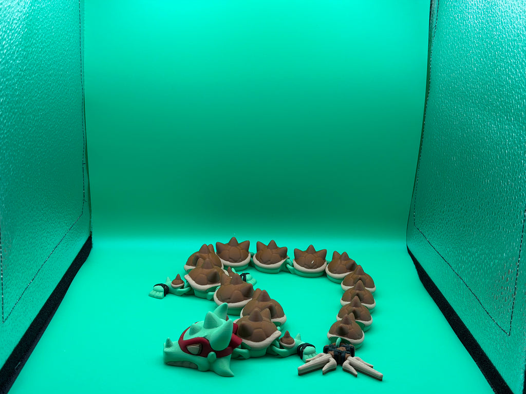 Articulated Raphael-Inspired Ninja Turtle Dragon – 3D Printed Flexible Warrior Dragon Collectible Display Piece 🐢🐉
