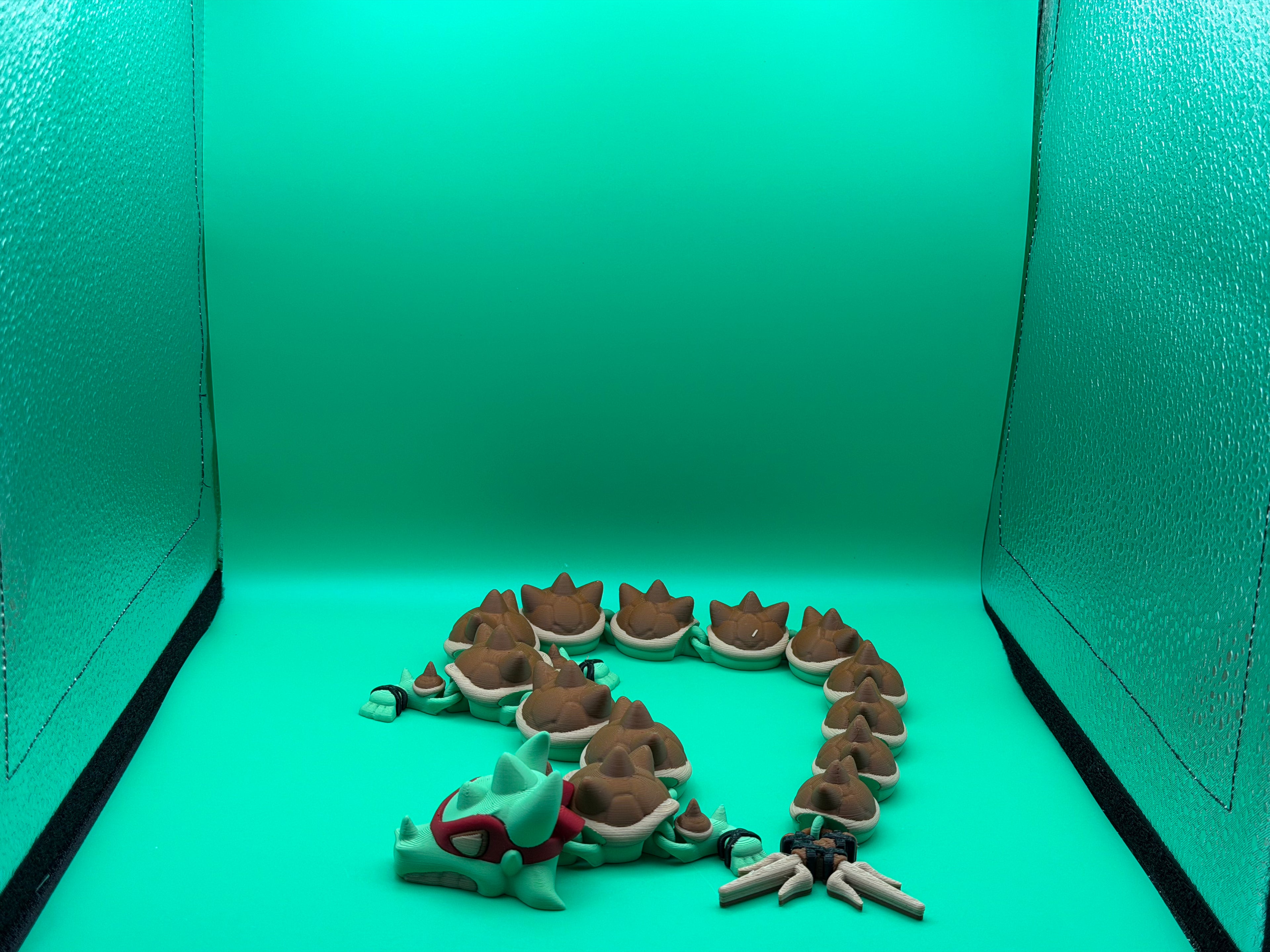 Articulated Raphael-Inspired Ninja Turtle Dragon – 3D Printed Flexible Warrior Dragon Collectible Display Piece 🐢🐉