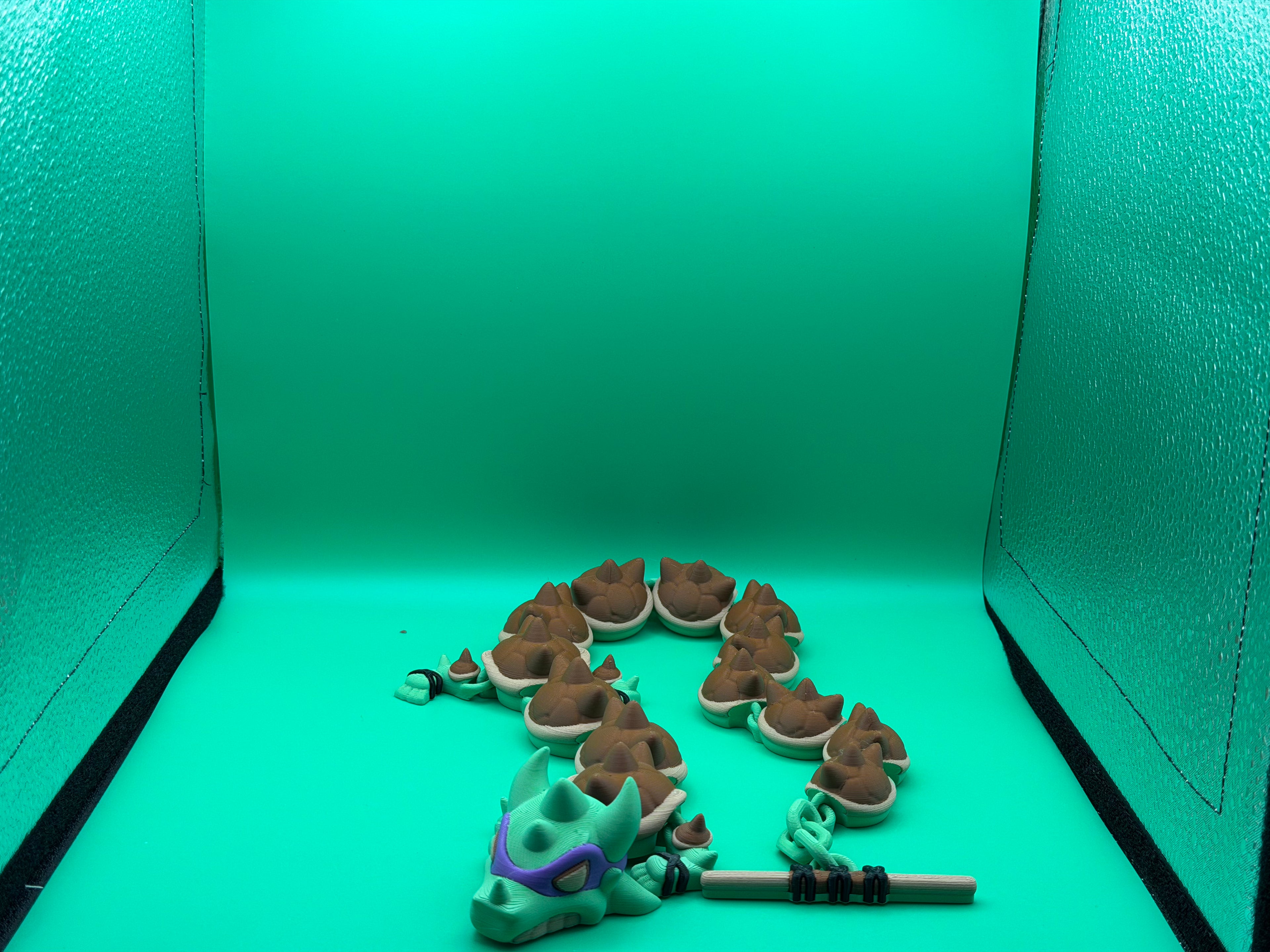 Articulated Donatello-Inspired Ninja Turtle Dragon – 3D Printed Flexible Tech Warrior Dragon Collectible Display Piece 🐢🐉