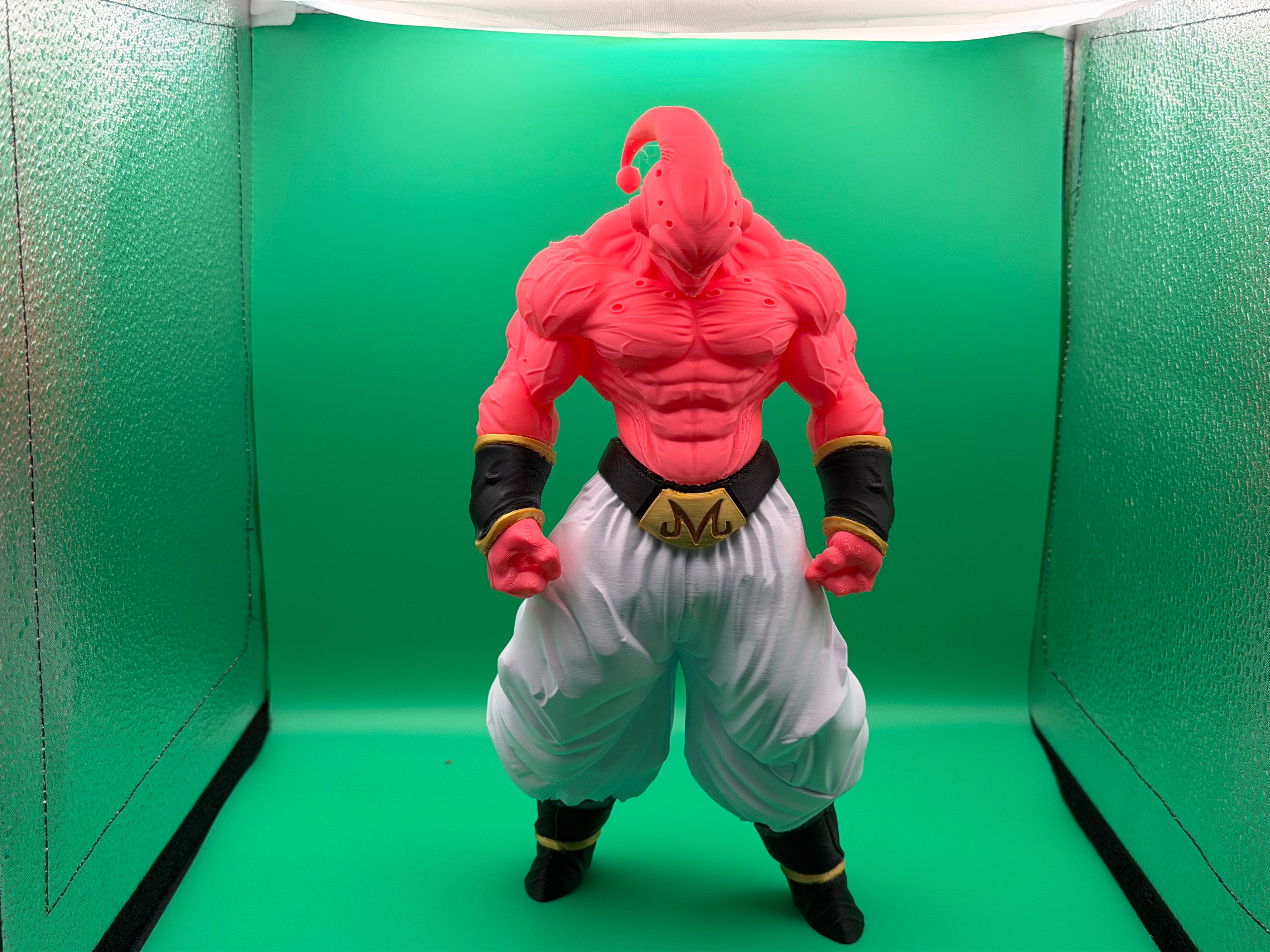 3D Printed Majin Buu Figure – Pink Anime Villain Collectible, Dragon Ball–Inspired Desk Display, Unique Gift for Fans