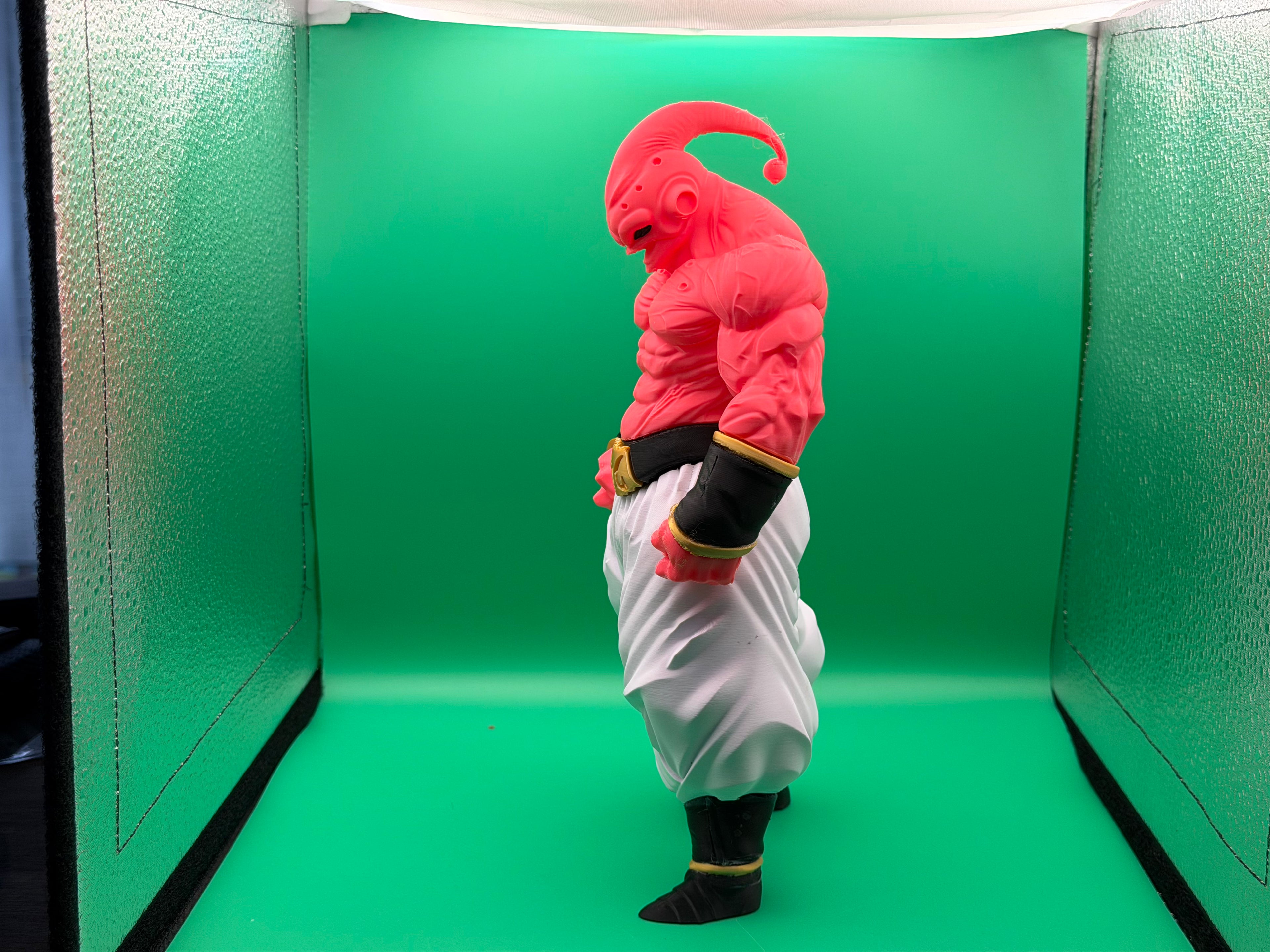 3D Printed Majin Buu Figure – Pink Anime Villain Collectible, Dragon Ball–Inspired Desk Display, Unique Gift for Fans