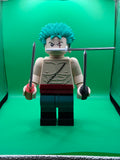 Big Brick Roronoa Zoro Figure – Anime Swordsman Collectible Display Piece ⚔️🟩