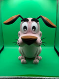 3D Printed Courage the Cowardly Dog Figure – Cute Cartoon Dog Collectible Display Piece 💜🐶