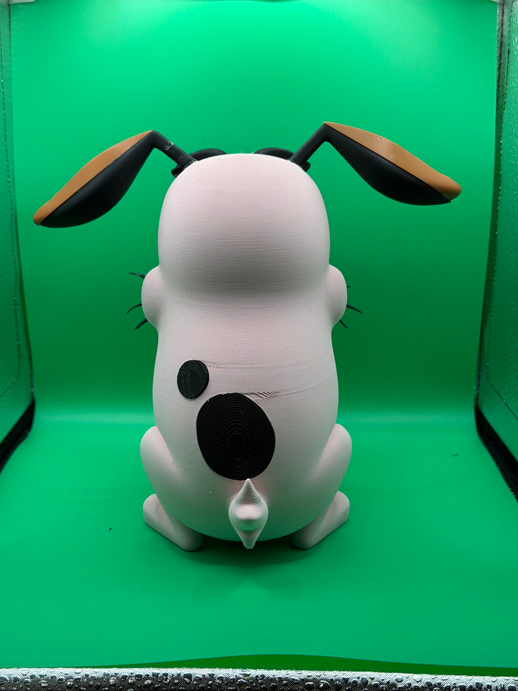 3D Printed Courage the Cowardly Dog Figure – Cute Cartoon Dog Collectible Display Piece 💜🐶