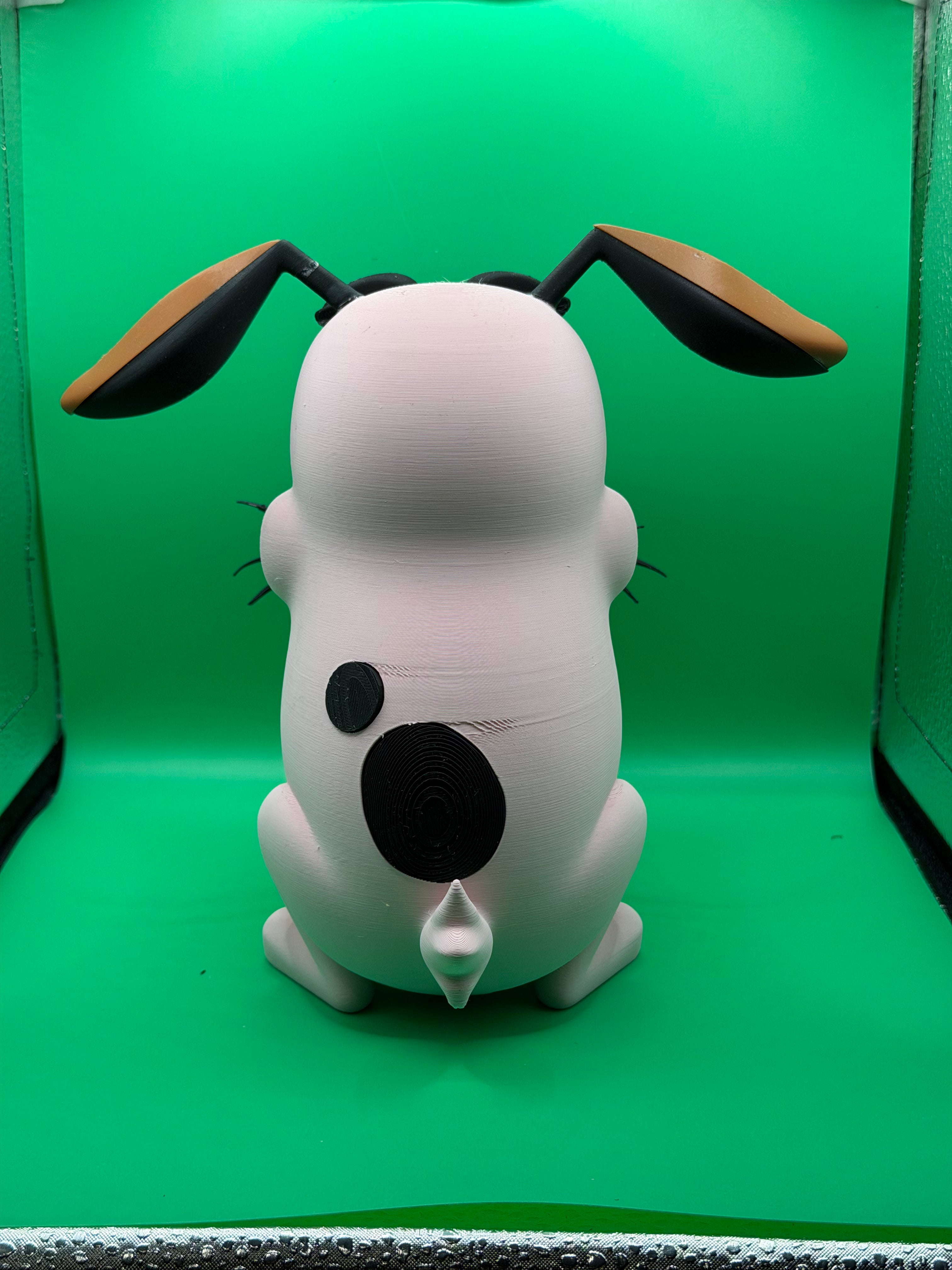 3D Printed Courage the Cowardly Dog Figure – Cute Cartoon Dog Collectible Display Piece 💜🐶